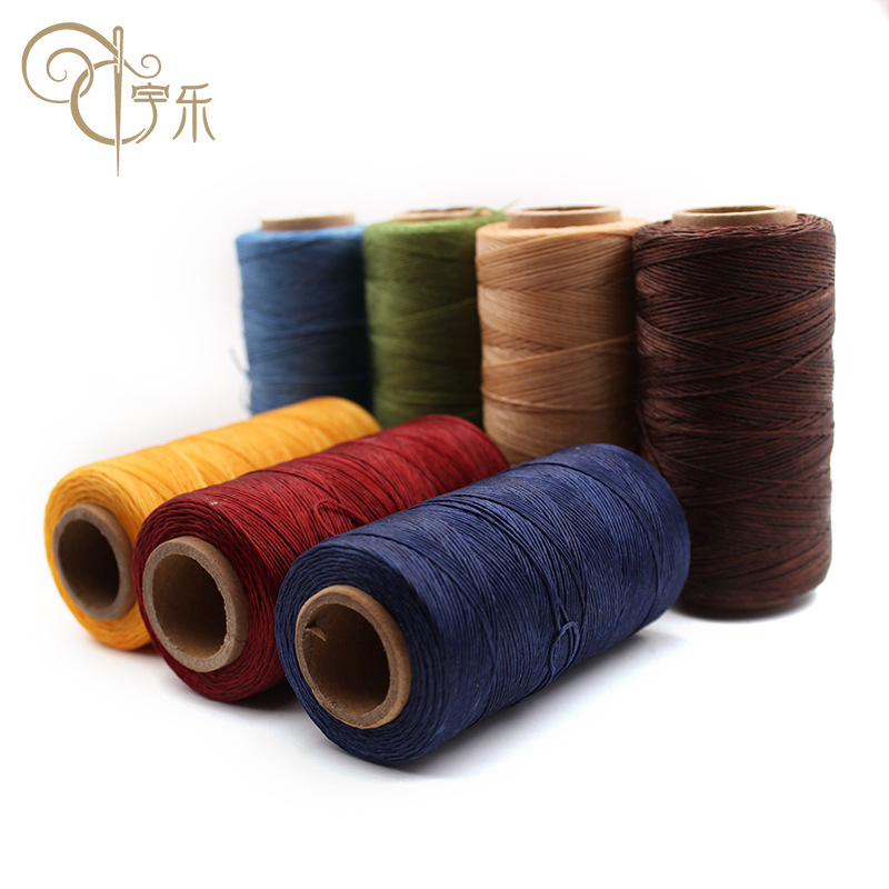 재고 도매 0.8mm 핸드 스티치 라운드 왁스 실 바느질 실 뜨개질 실 3000T 라인을 따라 왁스 유럽 왁스 실