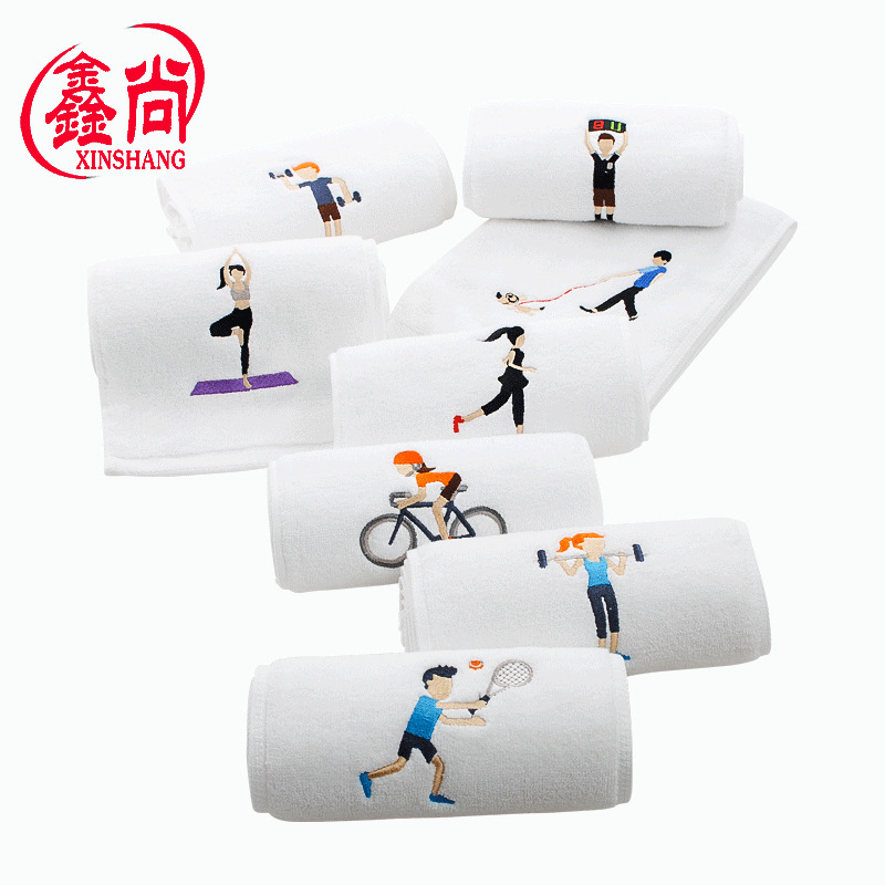 Xinshang towel factory cotton sports towel wholesale 20*110 marathon sports towel logo Xinshang towel factory cotton sports towel wholesale 20*110 marathon sports towel logo
