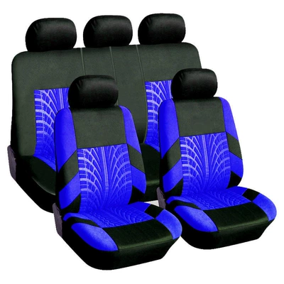 Seat Cover for Cross-Border European – Universal seat cover - blue-4-piece-set-front-row-with-two-seats