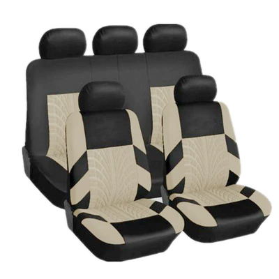 Press Universal Car Seat Cover | Universal seat cover - beige-4-piece-set-front-row-with-two-seats