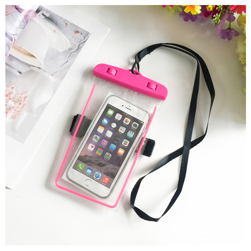  new mobile phone waterproof bag touch screen mobile phone case pvc outdoor swimming fluorescent mobile phone bag wholesale