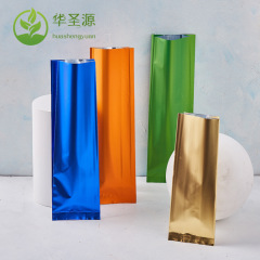Colorful aluminum foil tea packaging bag plastic tin foil white tea green tea heat seal bag accordion bag coffee bag large