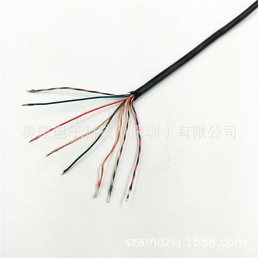 白色PVC耳机线 蓝牙耳机漆包线 咪头喇叭线 2-10芯带皮漆