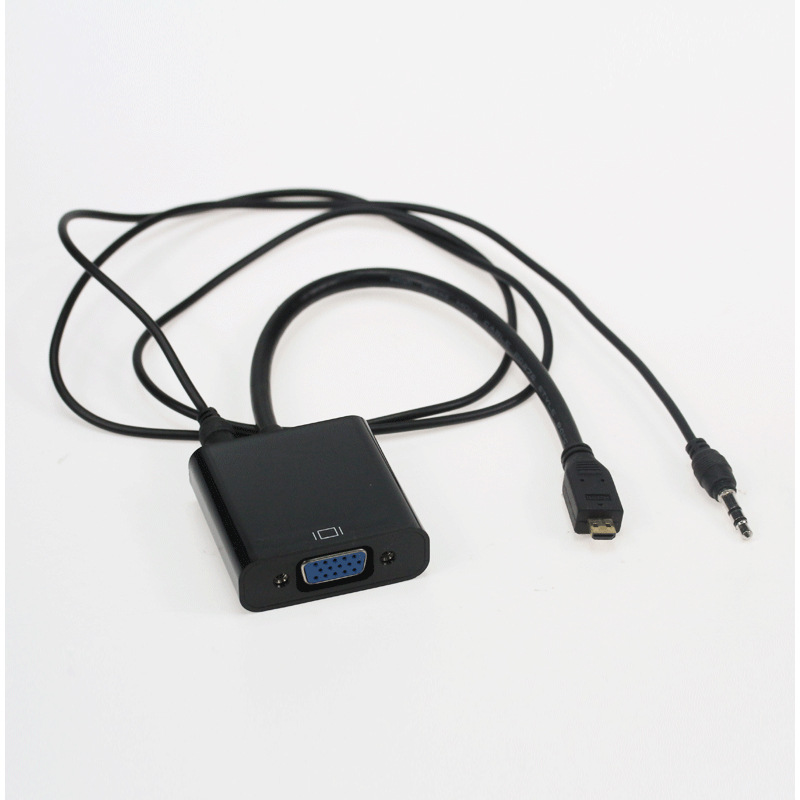 Fábrica al por mayor Micro HDMI a VGA Audio teléfono móvil/tablet HDMI a VGA 15CM