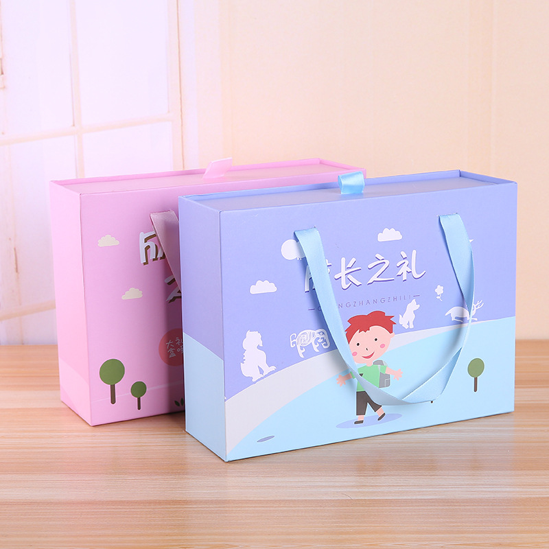 Temporada escolar para niños l Caja de regalo Regalo de crecimiento Caja de regalo de cajón de papelería Caja de embalaje Embalaje de regalo Caja de regalo creativa