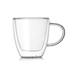 Double -layer strap to make glass cups creative water cup high -borosilic heat -resistant cup home coffee cup cross -border transparent mug cup