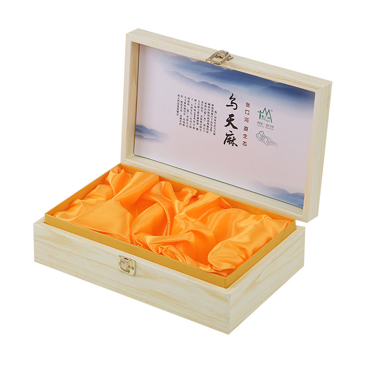 成都木盒包装厂/ 定制天麻包装盒定制/成都土特产礼盒包装定制
