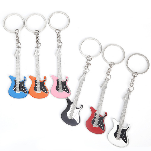 Wholesale Manufacturer of Guitar Keychain Accessories Creative Advertising Promotional Gift Event Gift Guitar Keychain