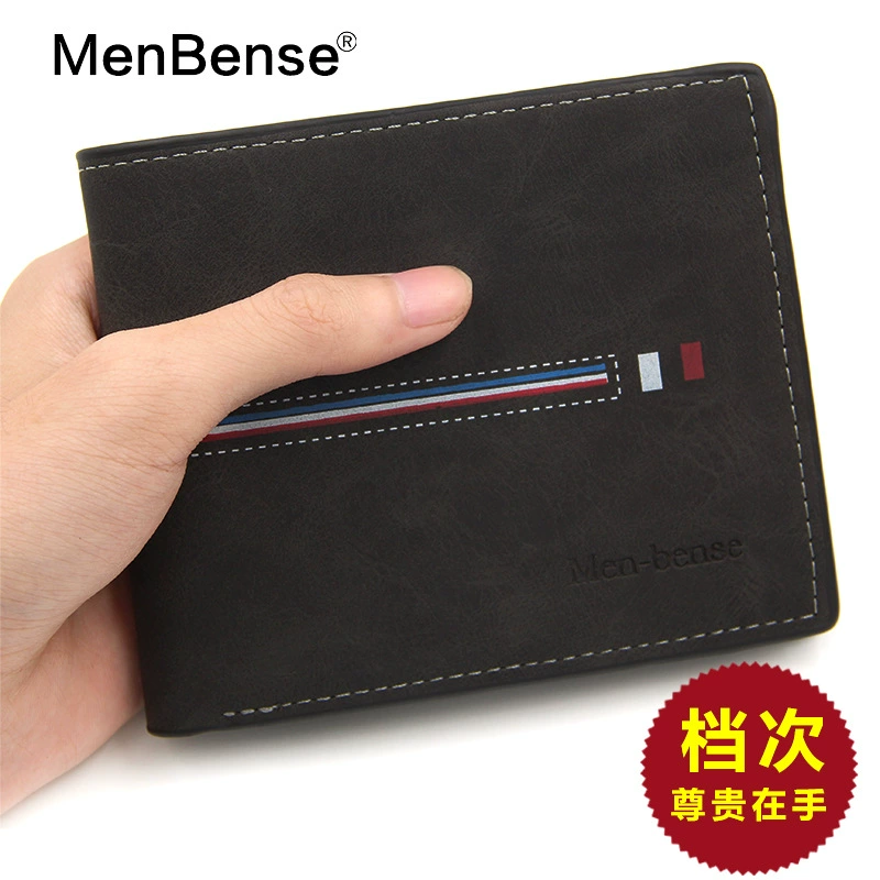 Short fashionable universal retro wallet for leisure, Korean style, factory direct supply
