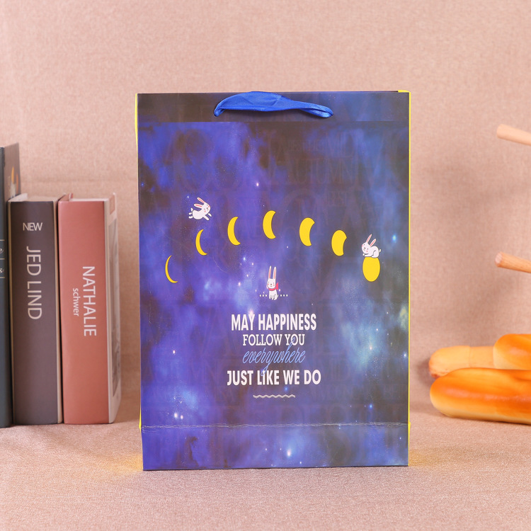 精美白卡纸手提袋现货品牌服饰广告购物袋珠宝礼品包装袋