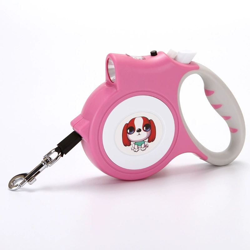 Retractable Pet Leash 5 m, Automatic Telescopic Dog Leash with LED Light, Multi-color