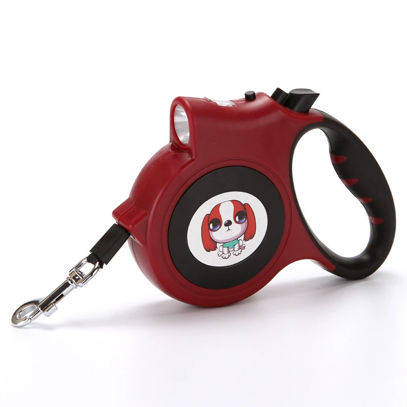 Retractable Pet Leash 5 m, Automatic Telescopic Dog Leash with LED Light, Multi-color