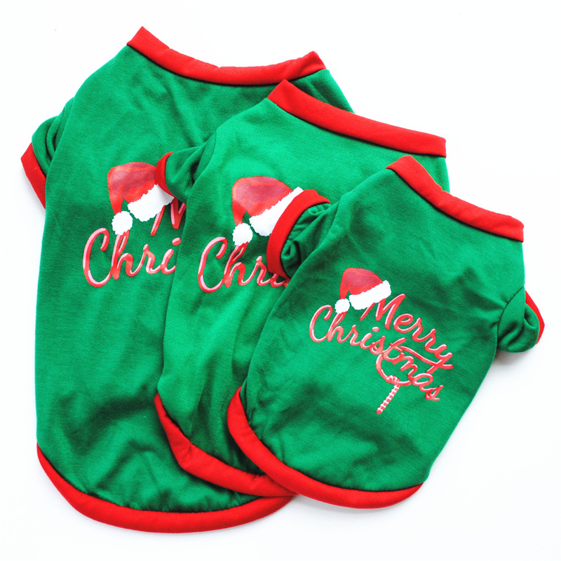Factory Direct Sales Dog Christmas T-Shirt Christmas Gift Christmas Outfit