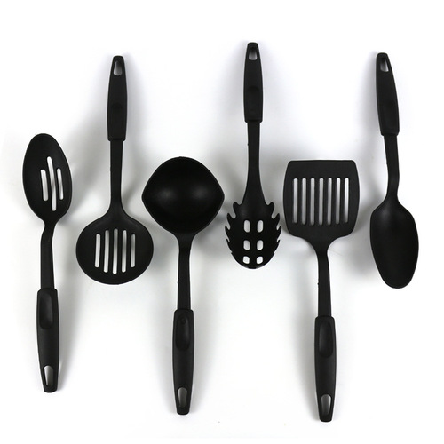 Small nylon kitchenware 6-piece plastic non-stick pot, spoon and spatula set kitchen utensil set