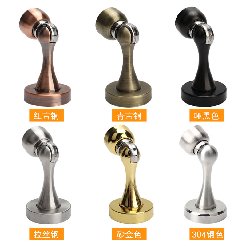 厂家批发加厚不锈钢黑色门吸强磁防撞墙吸阻门器门磁吸门碰门档