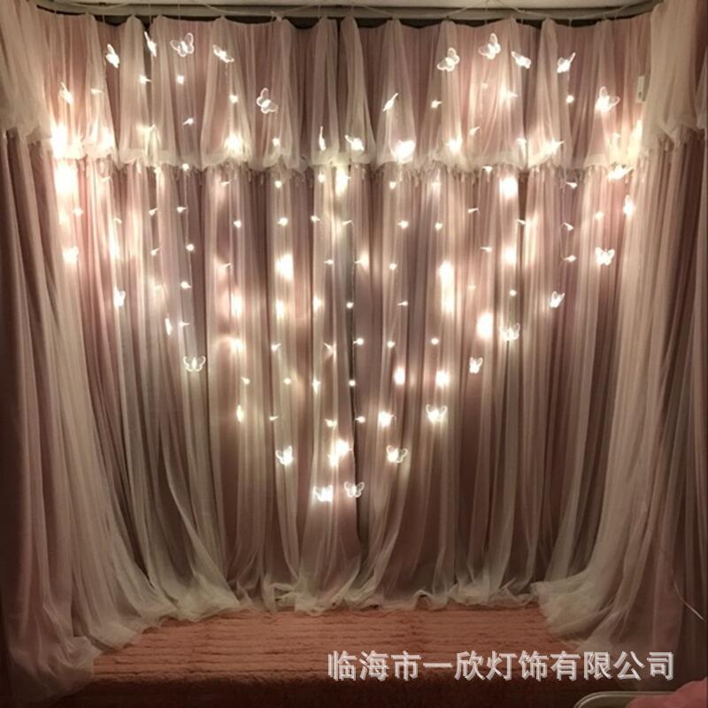 LED luces de cortina de amor luces de colores luces de cadena para la boda cielo estrellado habitación Día de San Valentín dormitorio luces decorativas