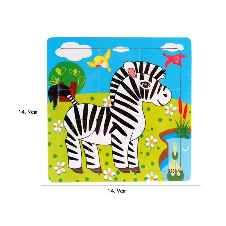 Wooden brainteaser for kindergarten, intellectual toy, Birthday gift, 9 pieces