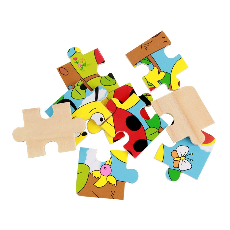 Wooden brainteaser for kindergarten, intellectual toy, Birthday gift, 9 pieces