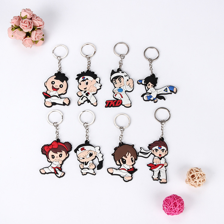 Spot Taekwondo Keychain Pvc Soft Rubber Villain Uniform Pendant Cartoon Character Commemorative Gift Gift Pendant Spot Taekwondo Keychain Pvc Soft Rubber Villain Uniform Pendant Cartoon Character Commemorative Gift Gift Pendant