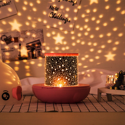 Romantic Valentine's Day Lucky Fish Photo Starry Sky Projector Lamp Night Light Wireless Remote Control Charging Bestie Confession Gift