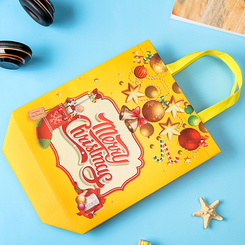 彩印覆膜无纺布袋美妆店服装店展会宣传手提袋购物袋小龙虾包装袋