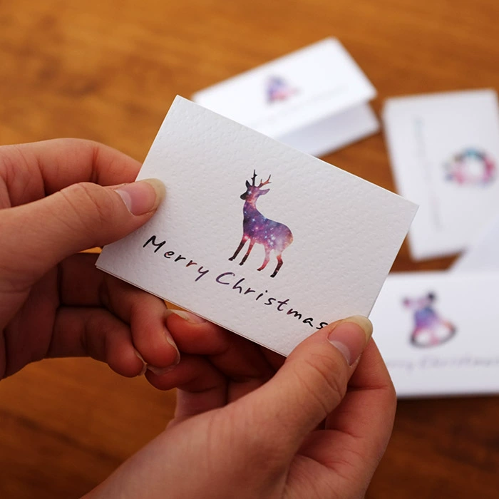 Starry Sky Series Colorful MINI Creative Folding Christmas Card Wishes Little Card Wish Card
