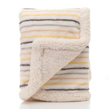 艾可馨加厚舒棉绒毛毯双层印花羊羔绒童毯温暖舒适冬季儿童毯