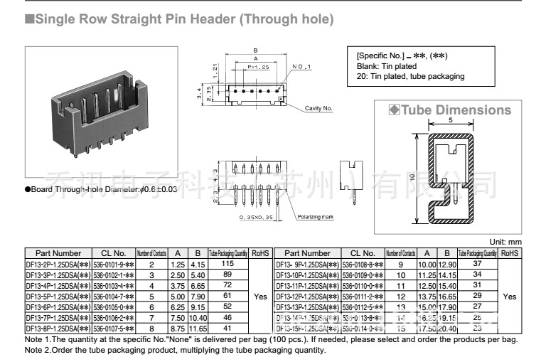 hrs/Hirose��������DF13-3P-1.25DS(20)������Ǵ�ͷ���ζƽ��ֻ�