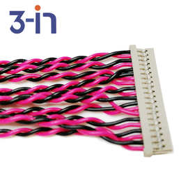 厂家直售双绞屏线端子线1.27 2.0PITCH耐高温耐磨铁氟龙线