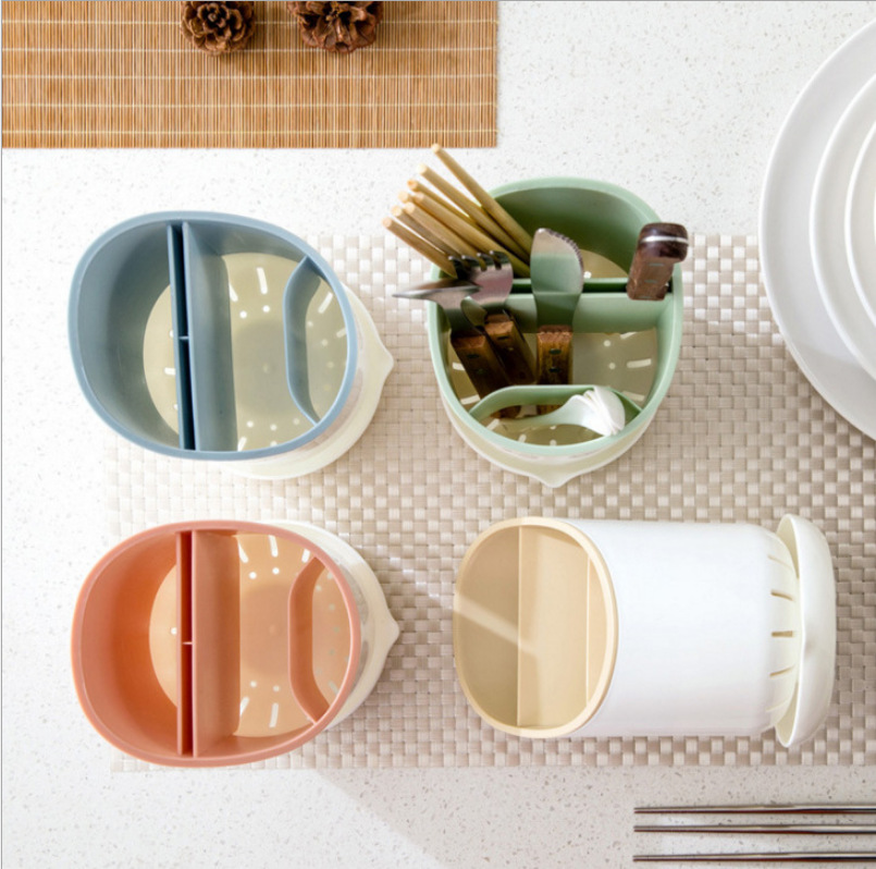 Chopsticks Cage Storage Rack Multifunctional Kitchen Tableware Storage Rack Chopsticks Tube Plastic Drain Chopsticks Rack Spoon