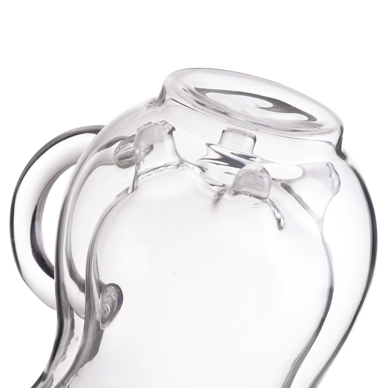 Fábrica de doble capa de vidrio de borosilicato soplado a mano al por mayor regalo creativo Taza de leche