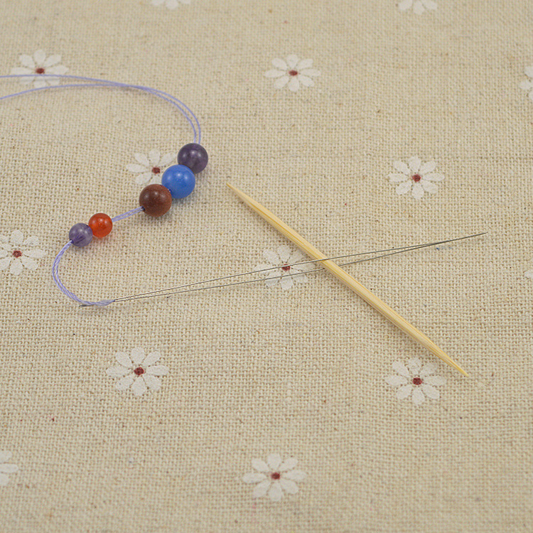 ✅串珠珍珠米工具项链手链穿珠diy手工开口饰品珠细针佛珠针引E18