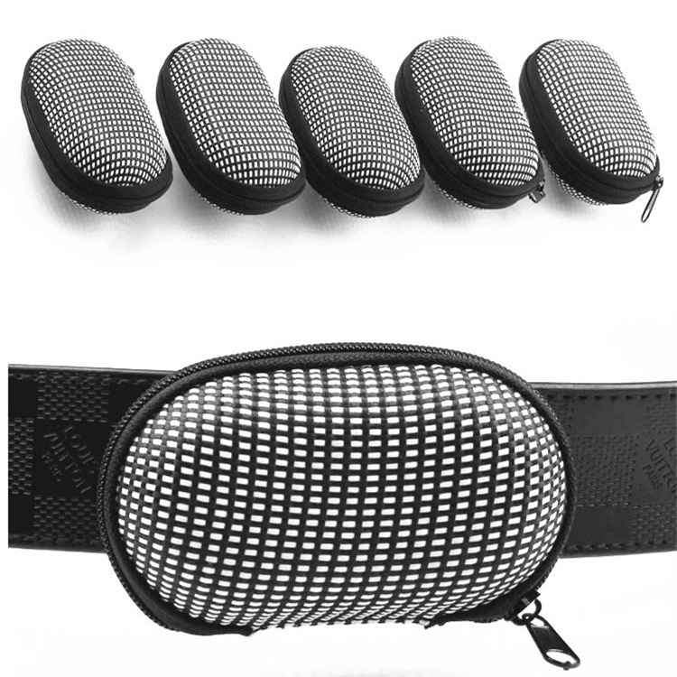 Folding reading glasses box portable EVA zipper box wear belt reading glasses box folding mirror box factory direct sale