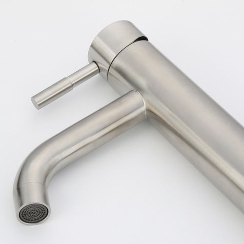 SUS304 stainless steel hot and cold basin faucet wash basin faucet wash basin basin single hole tall faucet