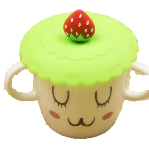 Dust-proof silicone cup lid, creative sealing and leak-proof cup lid, fruit cup lid