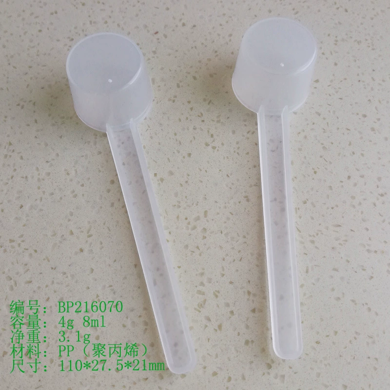 [Оптовая торговля фабрикой] 4G 8 ML объемная пластиковая прозрачная ложка пластиковая маленькая ложка количественная ложка плоская Нижняя жидкая ложка