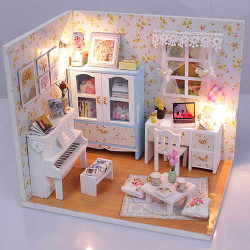 Hongda DIY cabin hand-assembled model, romantic summer lazy time, flowers blooming, Valentine’s Day gift