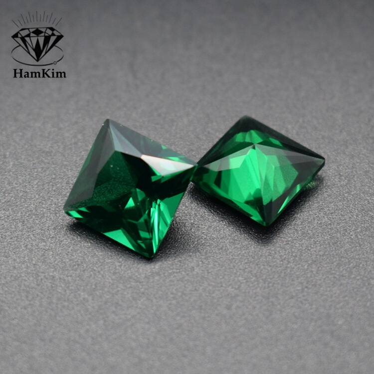 Nano Green Square Princess Square 2*2 High Temperature Resistant Square Emerald Jewelry First Jewelry Inlay Stone Nano Green Square Princess Square 2*2 High Temperature Resistant Square Emerald Jewelry First Jewelry Inlay Stone