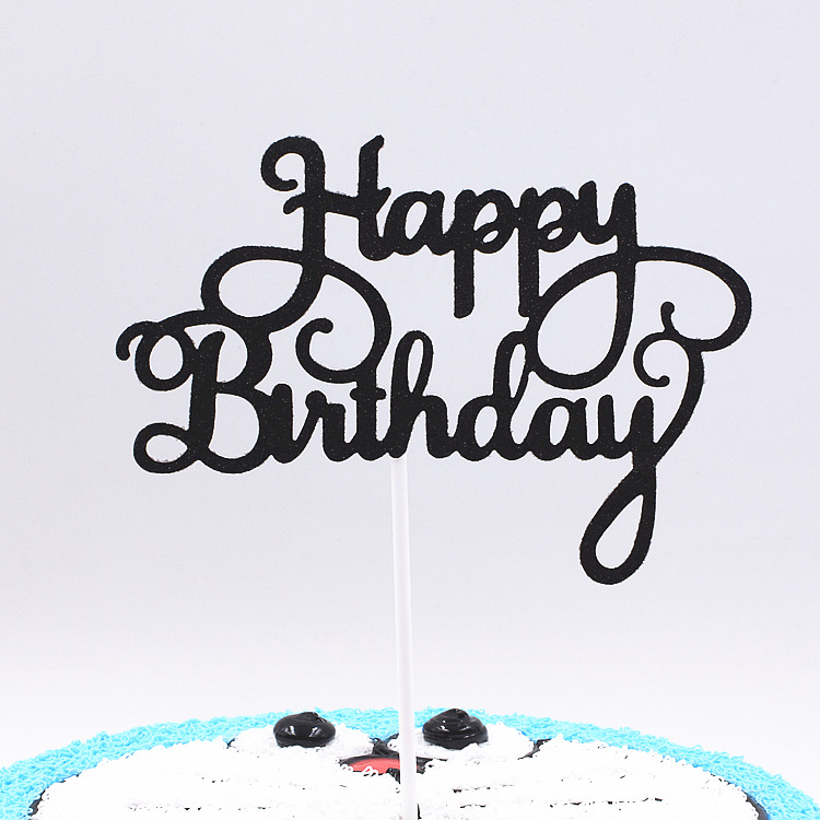 Feliz cumpleaños nueva inserción de tarjeta de pastel de cumpleaños Inserción de tarjeta de fábrica para hornear Decoración de Pastel