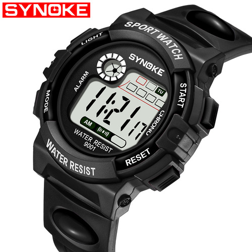 Shinuo Factory Direct Sales Student Outdoor Sports Multi-Function Alarm Clock Colorful Night Light Electronic Watch Waterproof for Boys and Girls