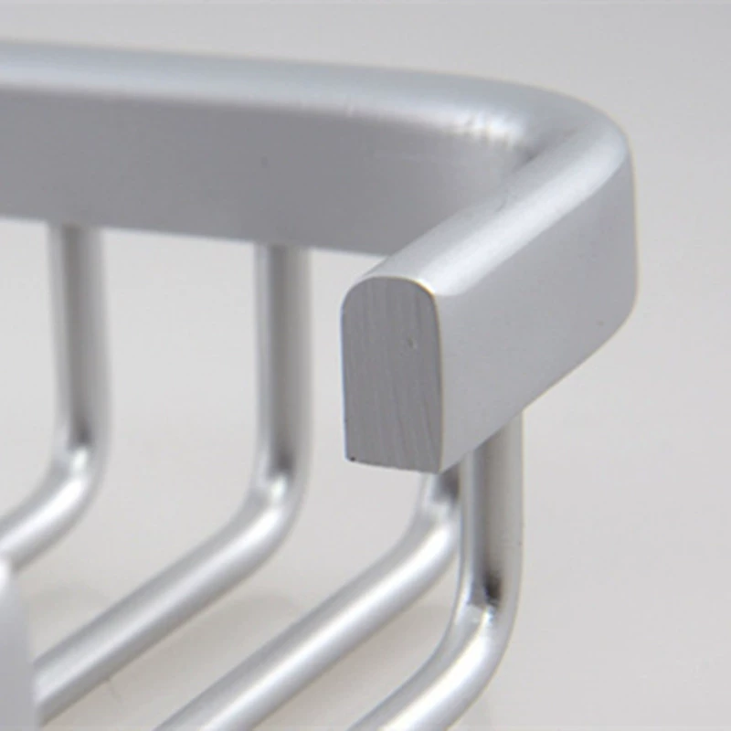 Soap Holder Space Aluminum & Stainless Steel, Wall Basket 12.8×8.3×3.5 / 11×8×3 cm