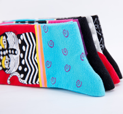 Cross-border autumn and winter new socks cat butterfly pattern socks casual fashion mid-calf trendy socks manufacturer wholesale