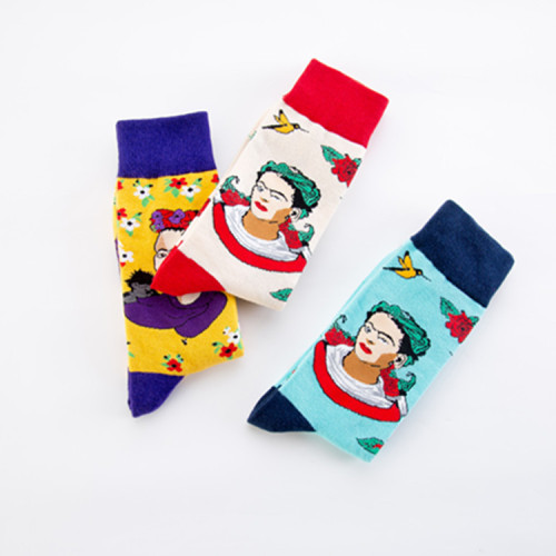 Cross-border autumn and winter new socks Indian pattern casual fashion mid-calf trendy socks wholesale no jams