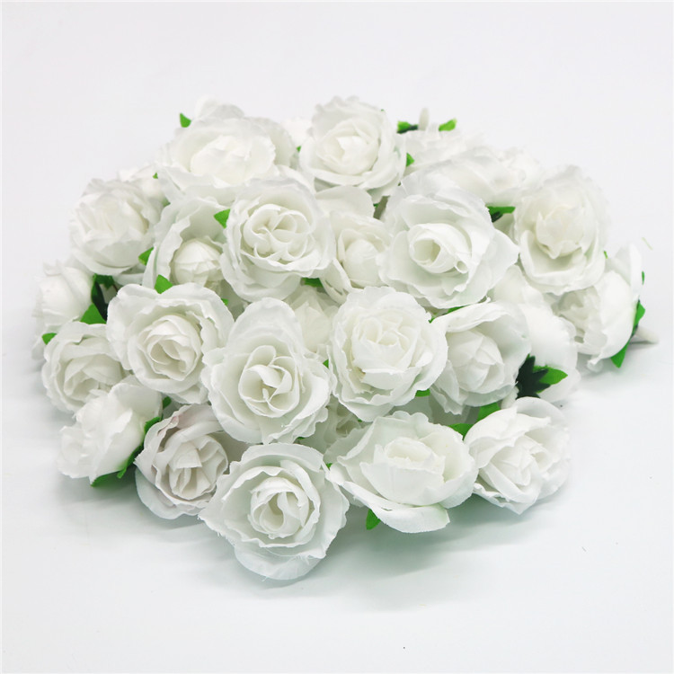 Handmade DIY Flower Head Flower Small Rose head Monochrome Special Special Simulation Fake Fake Flower Wholesale 5
