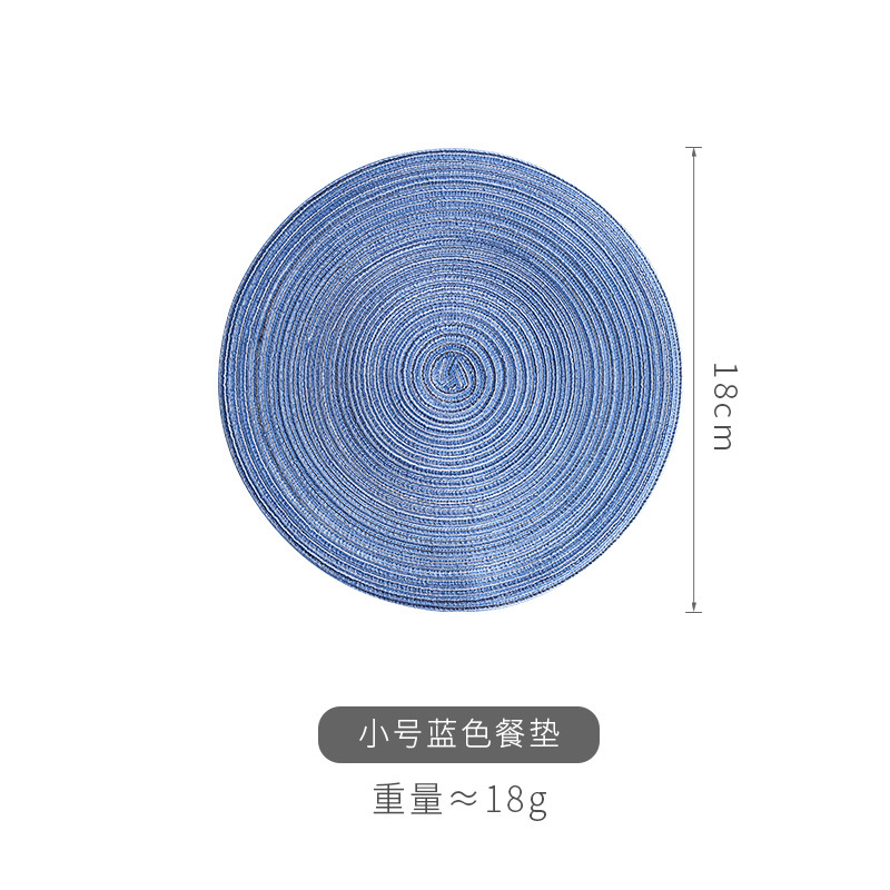 Hilo de algodón de estilo japonés estera almohadilla de aislamiento de calor hilo caliente ronda placemat montaña tejida a mano de mesa antideslizante Placa de tazón estera