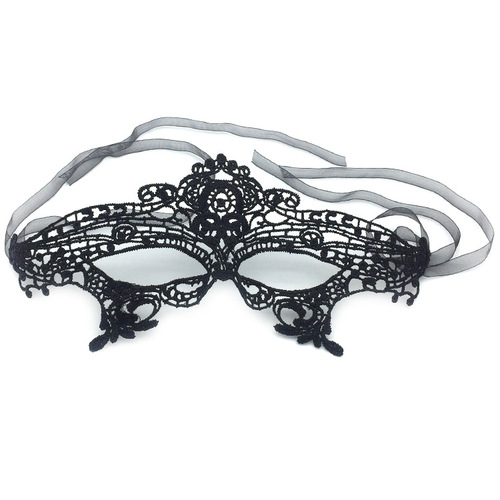 Prom mask half face Halloween props for children black princess stereotyped sexy lace eye mask for female adults