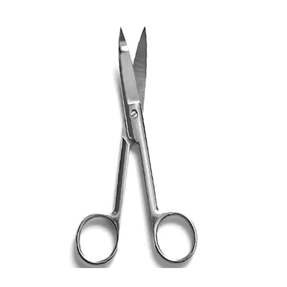 Stainless steel beauty scissors for eyelid stickers and brow trim, precision blades 8.5–16 cm