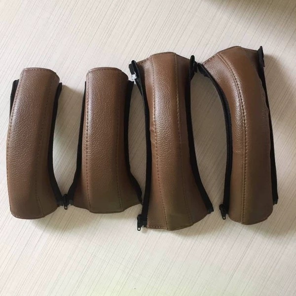 YOYAPLUS front armrest and push handle leather covers set of 4 (brown)