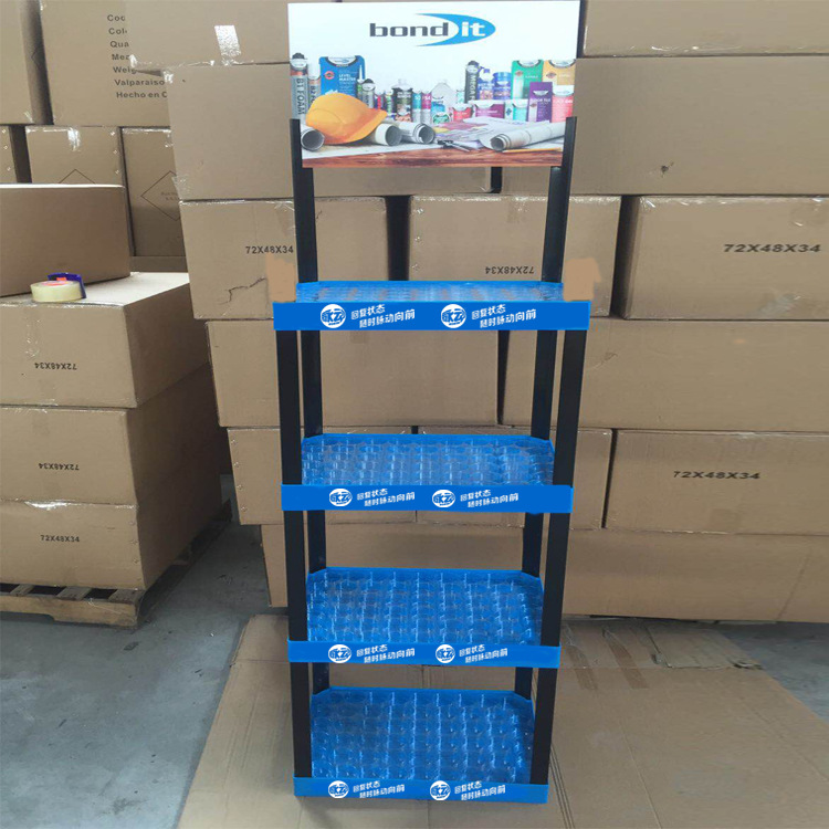 四层塑料货架 超市货架 48*35四层塑料展示架