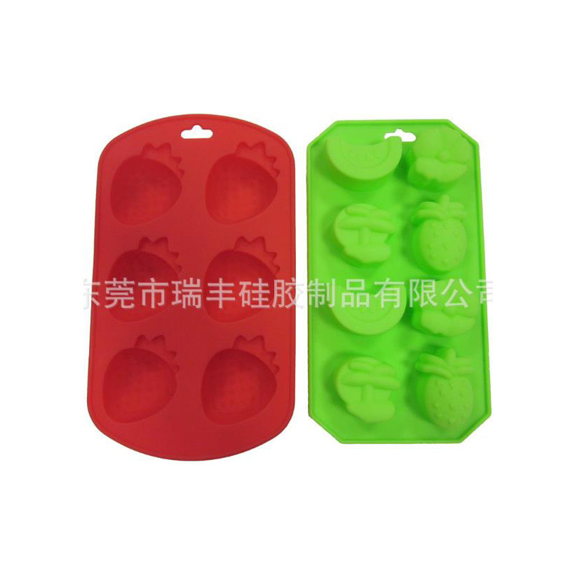 日常8孔水果硅胶冰格4款热带水果硅胶巧克力模生活创意用品耐高温